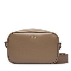 Torebka BOSS. Brązowe listonoszki Boss, bez wzorów, bez dodatków. Za 449.99 zł.