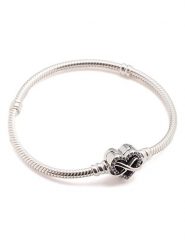 Pandora Srebrna bransoletka "Family Forever And Always" rozmiar: 18. Szare bransoletki Pandora, srebrne. Za 313.32 zł.
