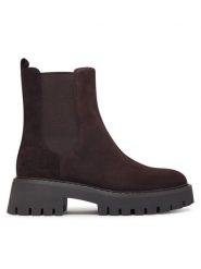 MICHAEL Michael Kors Sztyblety Asher 40F5ASFE5S Brązowy ciemny. Brązowe botki MICHAEL Michael Kors, bez wzorów, ze skóry, bez obcasa, na płaskiej podeszwie, bez zapięcia. Za 879.99 zł.