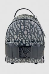 ARMANI EXCHANGE Mały czarno-beżowy plecak. Czarne plecaki Armani Exchange, bez wzorów. W wyprzedaży za 539.99 zł.