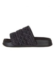 Adidas Klapki "Adilette Essential" w kolorze czarnym rozmiar: 38. Czarne klapki Adidas, bez wzorów, z otwartym noskiem, bez obcasa. Za 105.38 zł.
