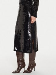 TWINSET Spódnica midi 242TT3142 Czarny Straight Fit. Czarne spódnice Twinset, s, bez wzorów, z syntetyku, midi. Za 388.99 zł.