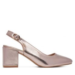 Sandały Clara Barson. Żółte sandały Clara Barson, bez wzorów, bez obcasa, na słupku, bez zapięcia. Za 129.99 zł.