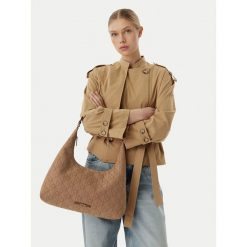 Torebka Calvin Klein. Brązowe torebki klasyczne Calvin Klein, bez wzorów, bez dodatków. Za 569.99 zł.