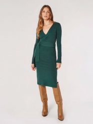 Apricot Sukienka w kolorze morskim rozmiar: XS. Niebieskie sukienki Apricot, xs, bez wzorów, bez kołnierzyka, bez ramiączek, midi. Za 88.23 zł.