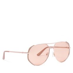 Okulary przeciwsłoneczne Guess. Brązowe okulary przeciwsłoneczne Guess, z aplikacjami. Za 589.99 zł.