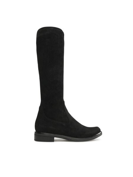 Caprice Kozaki 9-25512-41 Czarny. Czarne kozaki Caprice, z materiału, bez obcasa, na płaskiej podeszwie, bez zapięcia. Za 379.99 zł.