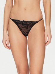 Dorina Stringi FXST0046LA176 Czarny. Czarne stringi Dorina, bez wzorów, z syntetyku. Za 29.99 zł.