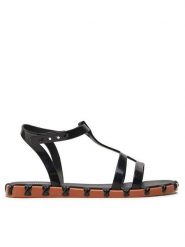 Melissa Sandały Melissa Ana Sandal Ad 33879 Czarny. Czarne sandały Melissa, bez wzorów, z tworzywa sztucznego, bez obcasa, na płaskiej podeszwie, bez zapięcia. Za 249.99 zł.