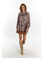 Usha Bluzka w kolorze jasnobrązowym rozmiar: M. Brązowe bluzki Usha, m, bez wzorów, bez kołnierzyka, bez ramiączek. Za 219.08 zł.