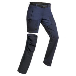 Spodnie trekkingowe damskie 2w1 Forclaz MT500. Niebieskie spodnie sportowe SIMOND, l, bez wzorów, z materiału, trekkingowe. Za 199.99 zł.