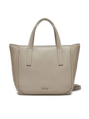 Calvin Klein Jeans Torebka Ck Refine Small Tote Braid K60K612337 Szary. Szare torebki klasyczne Calvin Klein Jeans, bez wzorów, z jeansu, bez dodatków. Za 329.99 zł.
