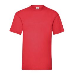 Koszulka Unisex Dla Dorosłych Valueweight. Czerwone bluzki FRUIT OF THE LOOM, m, bez wzorów, sportowe, bez kołnierzyka, bez ramiączek. Za 35.99 zł.