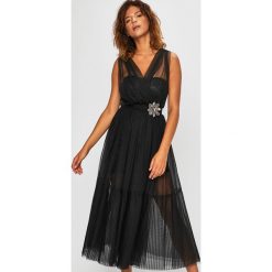 Pinko - Sukienka. Czarne sukienki Pinko, na co dzień, bez wzorów, z bawełny, casualowe, bez kołnierzyka, bez ramiączek, proste. Za 2,399.00 zł.