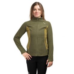 Bluza trekkingowa damska Naturehike Fleece CYY2441FS060. Zielone bluzy NATUREHIKE, bez wzorów, bez kaptura. Za 199.99 zł.