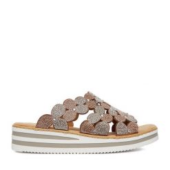 Klapki Rieker. Żółte klapki Rieker, bez wzorów, bez obcasa. Za 319.99 zł.