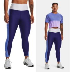 Legginsy fitness damskie Under Armour Blocked Ankle. Fioletowe bielizna sportowa Under Armour, l, bez wzorów. Za 119.99 zł.