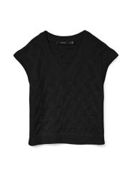 Vero Moda Bezrękawnik w kolorze czarnym rozmiar: XL. Czarne swetry Vero Moda, xl, bez wzorów, bez ramiączek. Za 69.75 zł.