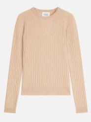 AUTHENTIC CASHMERE Kaszmirowy sweter "Bella" w kolorze beżowym rozmiar: S. Brązowe swetry AUTHENTIC CASHMERE, s, bez wzorów, z kaszmiru, bez ramiączek. Za 347.99 zł.