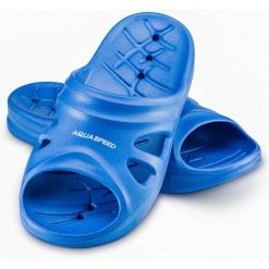 Klapki basenowe dla dorosłych Aqua Speed Florida. Niebieskie klapki Aqua-Speed, bez wzorów, bez obcasa. Za 59.99 zł.