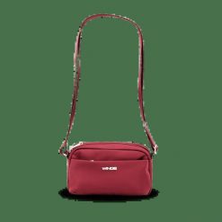 Torebka sportowa WINGS ROSELLA mała damska saszetka na ramię DARK RED. Czerwone torby na ramię Wings, bez wzorów, z materiału, eleganckie, na ramię, małe, bez dodatków. Za 109.90 zł.