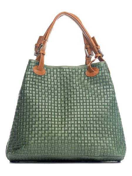 Lucca Baldi Skórzana torebka "Fosdinovo" w kolorze zielonym - 37 x 45 x 15 cm rozmiar: onesize. Zielone torby na ramię Lucca Baldi, bez wzorów, z materiału, na ramię, bez dodatków. Za 297.97 zł.