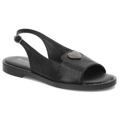 Czarne Sandały Vinceza Lekkie Eleganckie Obuwie Damskie. Czarne sandały VINCEZA, bez wzorów, z materiału, eleganckie, bez obcasa, na płaskiej podeszwie, bez zapięcia. Za 99.99 zł.