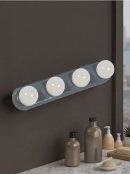 Listwa LED do makijażu 4-punktowa z przyssawkami - szary. Zestawy Sinsay. Za 17.99 zł.
