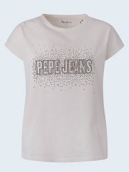 Pepe Jeans FOOTWEAR Koszulka w kolorze białym rozmiar: S. Białe bluzki Pepe Jeans FOOTWEAR, s, bez wzorów, z bawełny, bez kołnierzyka, bez ramiączek. Za 151.90 zł.