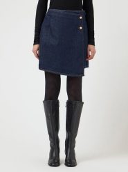 YAS Spódnica dżinsowa "Lisana" w kolorze granatowym rozmiar: 40. Niebieskie spódnice YAS, bez wzorów, z bawełny, mini. Za 136.78 zł.