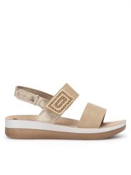 Inblu Sandały FT000017 Złoty. Żółte sandały Inblu, bez wzorów, z syntetyku, bez obcasa, na płaskiej podeszwie, bez zapięcia. Za 119.99 zł.