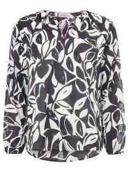 Zwillingsherz Bluzka "Leaves" w kolorze biało-czarnym rozmiar: L/XL. Białe bluzki Zwillingsherz, l, bez wzorów, z wiskozy, bez kołnierzyka, bez ramiączek. Za 87.40 zł.