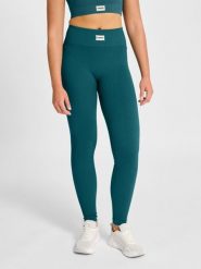 Damskie legginsy bezszwowe prążkowane Hummel Pulse. Zielone legginsy Hummel, xl, bez wzorów, z elastanu. Za 128.00 zł.