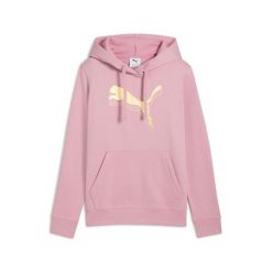Bluza damska z kapturem Puma Ess Metallic Fl. Czerwone bluzy Puma, bez wzorów, prążkowane, z kapturem. Za 231.50 zł.