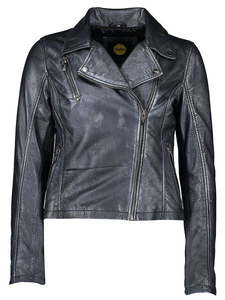 Buffalo Skórzana kurtka w kolorze niebieskim rozmiar: 36. Niebieskie kurtki Buffalo, bez wzorów, z materiału, bez kaptura. Za 373.95 zł.