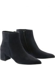Högl Skórzane botki "Beatrice" w kolorze granatowym rozmiar: 40. Niebieskie botki Högl, bez wzorów, bez obcasa, bez zapięcia. Za 431.45 zł.