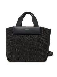 Calvin Klein Torebka Ck Raffia Small Tote Crossbody K60K613026 Czarny. Czarne torebki klasyczne Calvin Klein, bez wzorów, z tworzywa sztucznego, bez dodatków. Za 289.99 zł.
