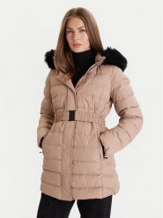 Geox Płaszcz zimowy Catria W5626G T3152 F5228 Beżowy Slim Fit. Brązowe płaszcze Geox, na zimę, bez wzorów, z syntetyku, bez kaptura. Za 1,259.00 zł.