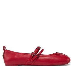 Baleriny PINKO. Czerwone baleriny Pinko, bez wzorów, bez obcasa. Za 689.99 zł.