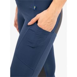 Spodnie trekkingowe damskie Fjallraven Abisko Trekking Tights Pro. Niebieskie spodnie sportowe Fjällräven, l, bez wzorów, trekkingowe. Za 569.00 zł.