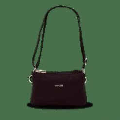 Torebka sportowa ROSELLA z funkcją kosmetyczki BLACK. Czarne torby na ramię Wings, bez wzorów, z materiału, eleganckie, na ramię, bez dodatków. Za 99.90 zł.