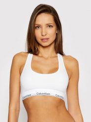 Calvin Klein Underwear Biustonosz top 0000F3785E Biały. Białe biustonosze Calvin Klein Underwear, bez wzorów, z bawełny. Za 119.99 zł.