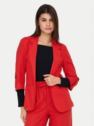 ONLY Marynarka Caro 15312199 Czerwony Loose Fit. Czerwone marynarki i żakiety Only, bez wzorów, z wiskozy. Za 199.99 zł.