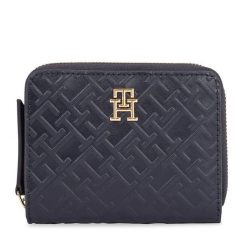 Mały Portfel Damski Tommy Hilfiger. Niebieskie portfele TOMMY HILFIGER, bez wzorów. Za 179.99 zł.