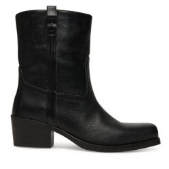 Botki Weekend Max Mara. Czarne botki Weekend Max Mara, bez wzorów, bez obcasa, na płaskiej podeszwie, bez zapięcia. Za 2,069.00 zł.