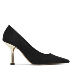 Szpilki Nine West. Czarne szpilki Nine West, bez wzorów, bez obcasa, na szpilce, bez zapięcia. Za 184.99 zł.