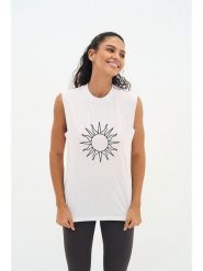 Onamaste Top sportowy "Olivia" w kolorze białym rozmiar: S/M. Białe koszulki sportowe Onamaste, bez wzorów, z bawełny, bez ramiączek, outdoorowe. Za 86.99 zł.