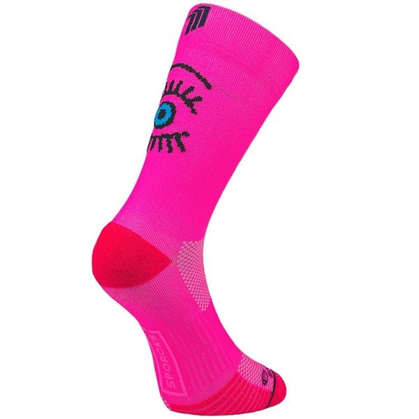 EYE PINK - SKARPETKI DO BIEGANIA. Czerwone skarpety SPORCKS, bez wzorów, ze skóry. Za 156.00 zł.