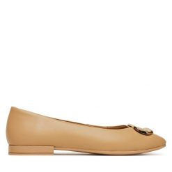 Baleriny MEXX. Brązowe baleriny Mexx, bez wzorów, bez obcasa. Za 239.99 zł.