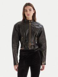 Versace Jeans Couture Kurtka skórzana 79HAVP03 CP021 Czarny Regular Fit. Czarne kurtki Versace Jeans Couture, bez wzorów, z jeansu, bez kaptura. Za 2,999.00 zł.